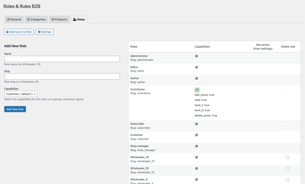 Roles & Rules B2B by Consortia – roles management