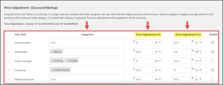 ELEX WooCommerce Role Based Pricing – role creation