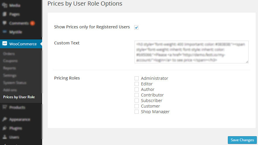 Prices By User Role by Festi-Team – price display options