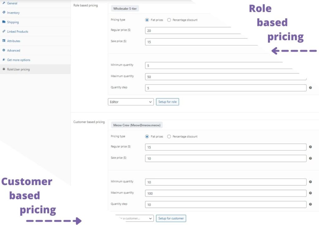 Role & Customer Based Pricing by Meow Crew – customer-based pricing setup