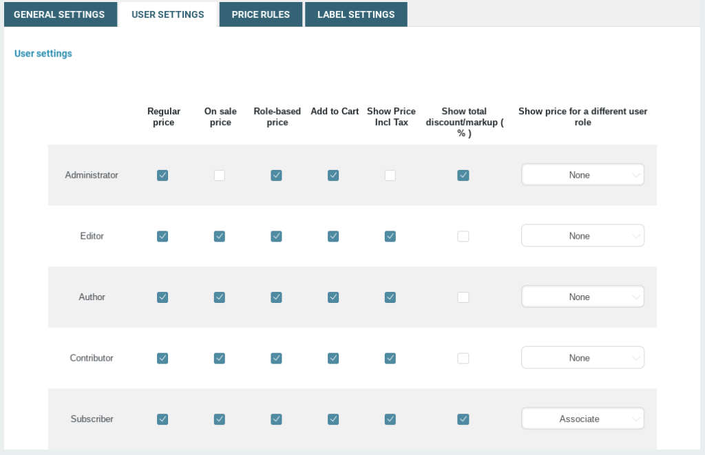 YITH WooCommerce Role Based Prices – rule settings