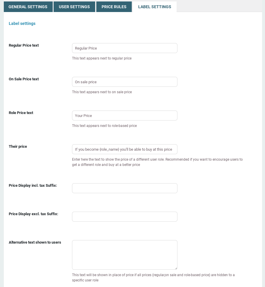 YITH WooCommerce Role Based Prices – rules list