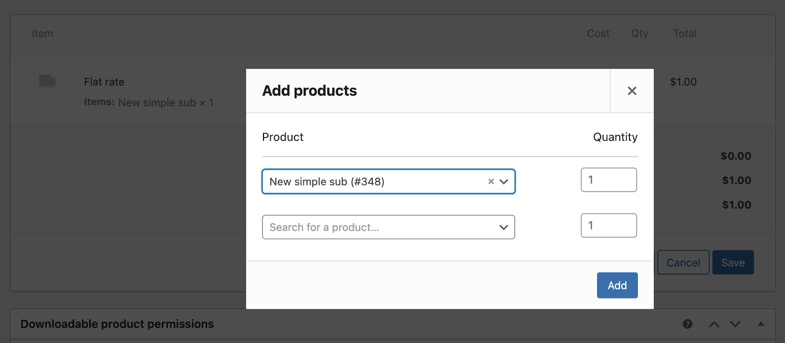 Adding the updated product back to the subscription