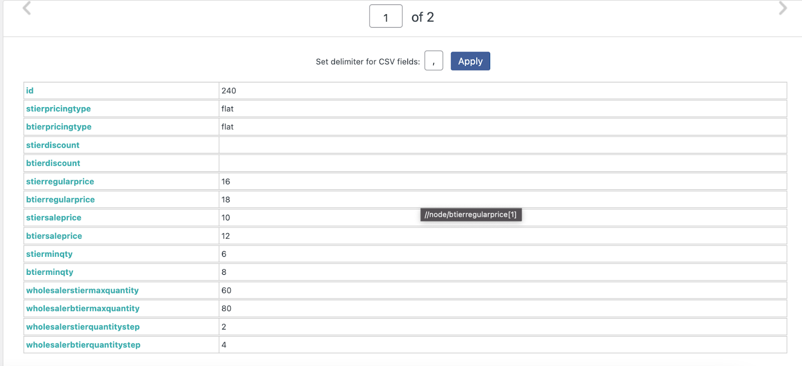 Reviewing recognized columns in WP All Import