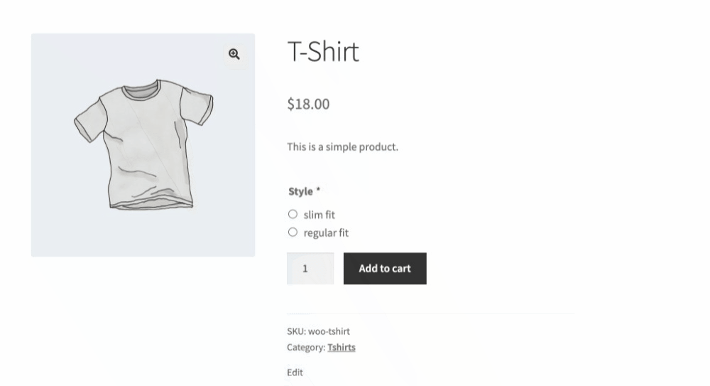 Customized apparel add-on fields changing based on fabric selection