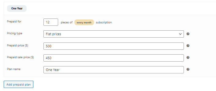 Add prepaid plans to a subscription product