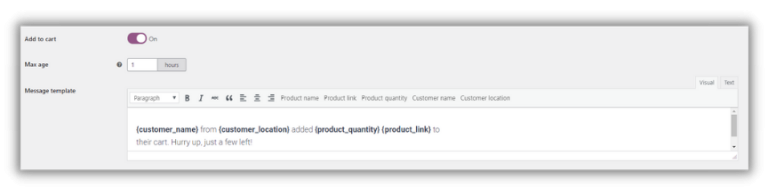 Message template editor