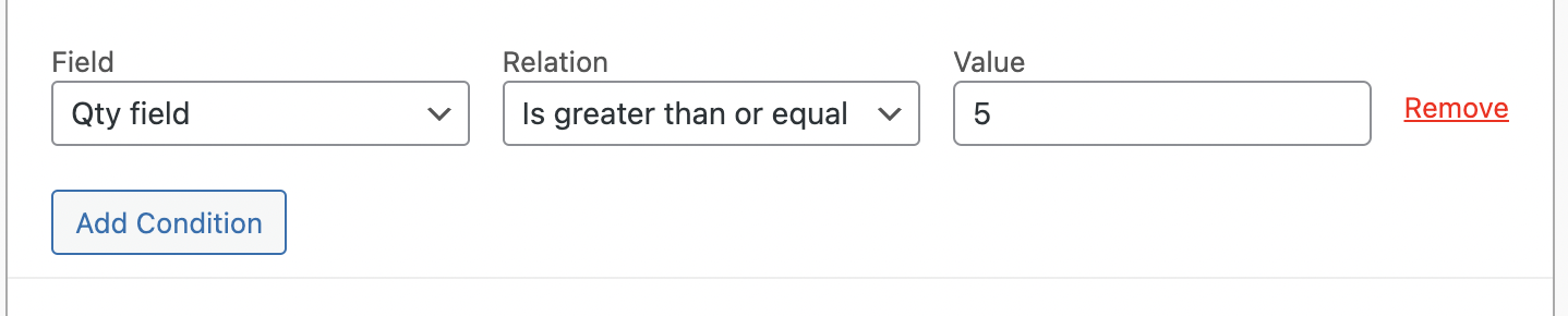 Greater/less than or equal numeric conditions
