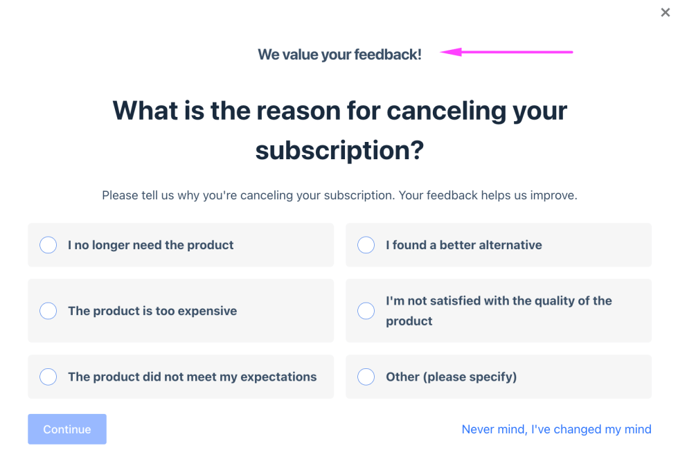 Styled custom message before the survey title