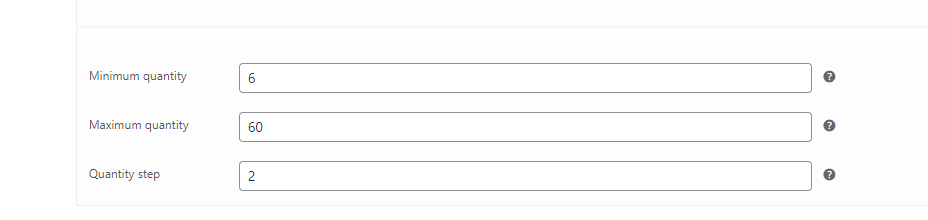 Imported quantity rules for a user role