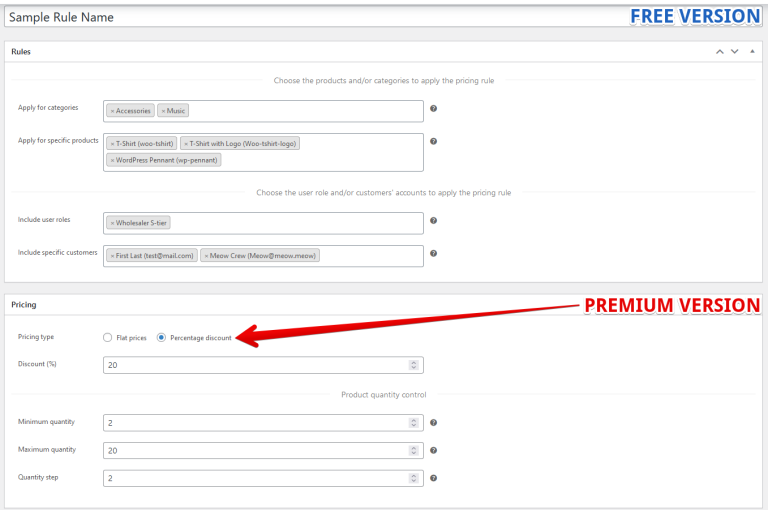 Create Pricing Rule - Percentage discount