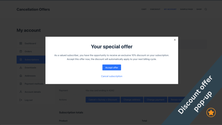 Regular WooCommerce coupon setup for subscription